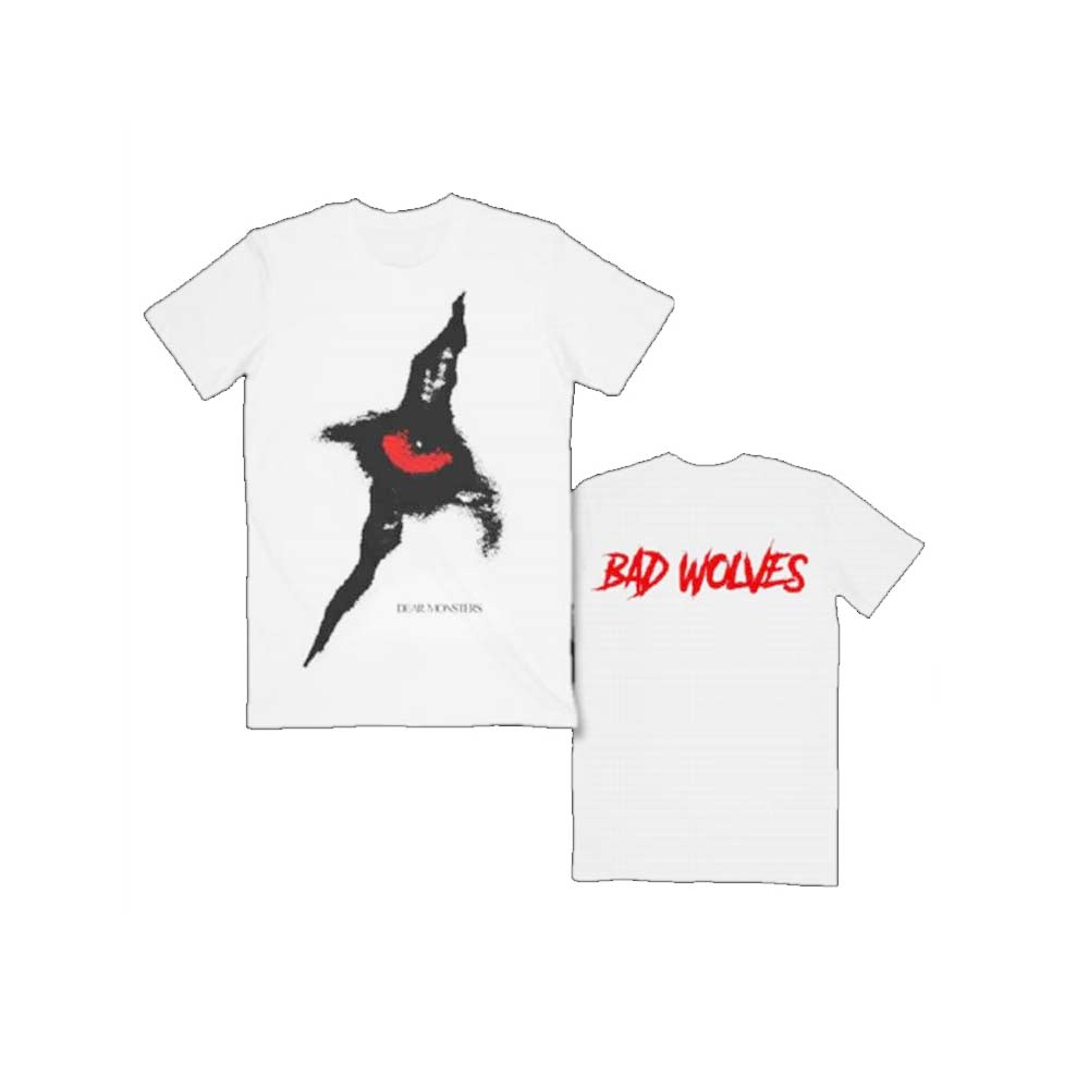 Bad Wolves - Dear Monsters Eye & Logo Heren Tshirt - Wit